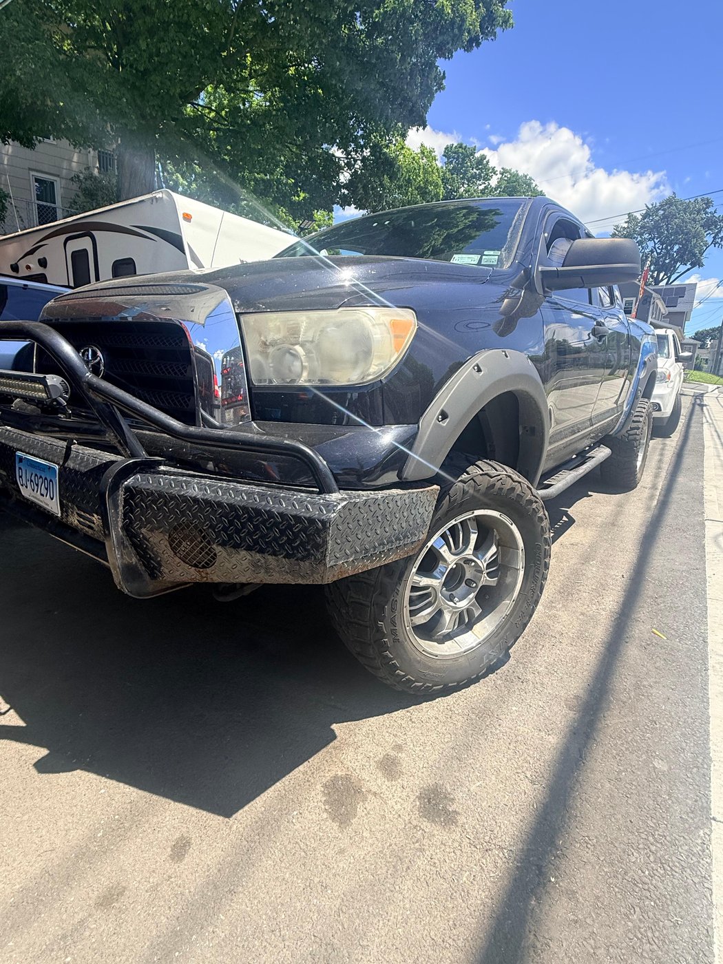 Glossy lifted truck exterior after a full detail